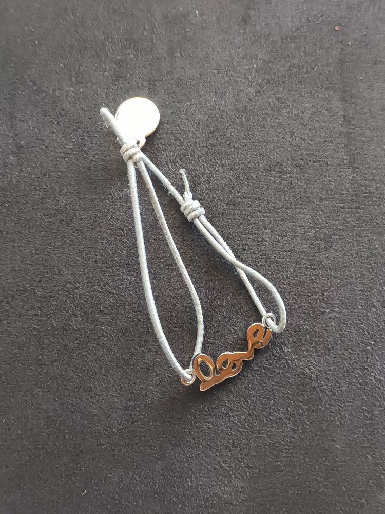 Purelei Armband Love Freundschaft Grau / Silber