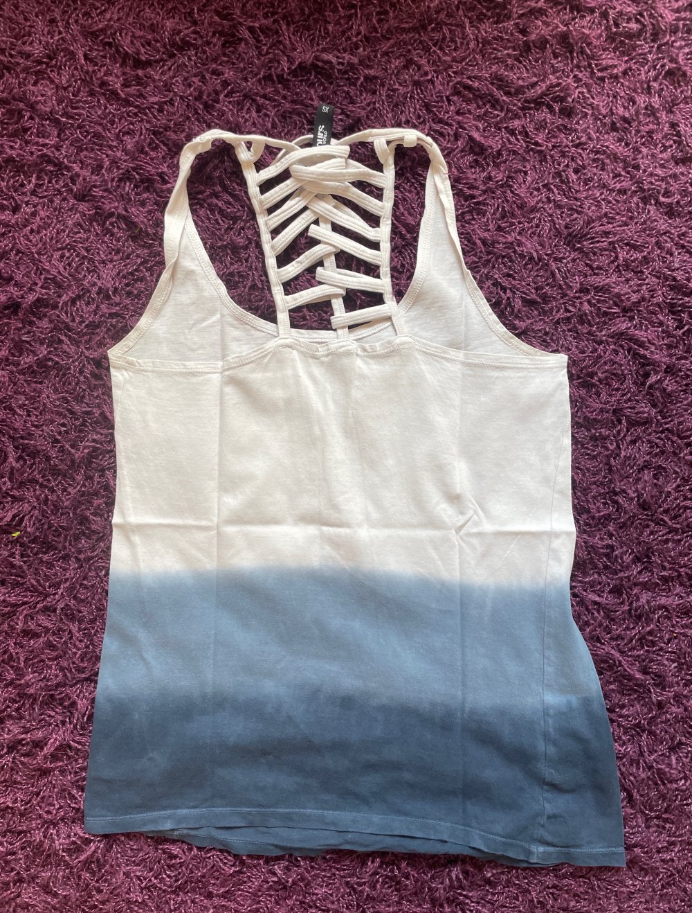 blau weißes top
