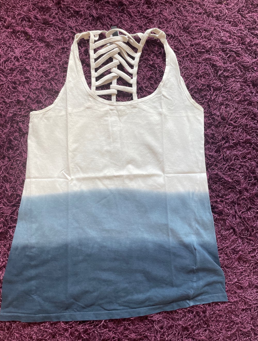 blau weißes top