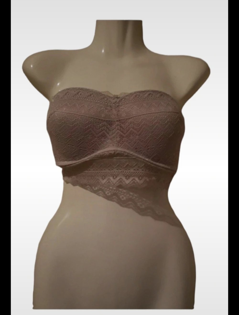 Bustier mit Spitze und Push Up Gr. S