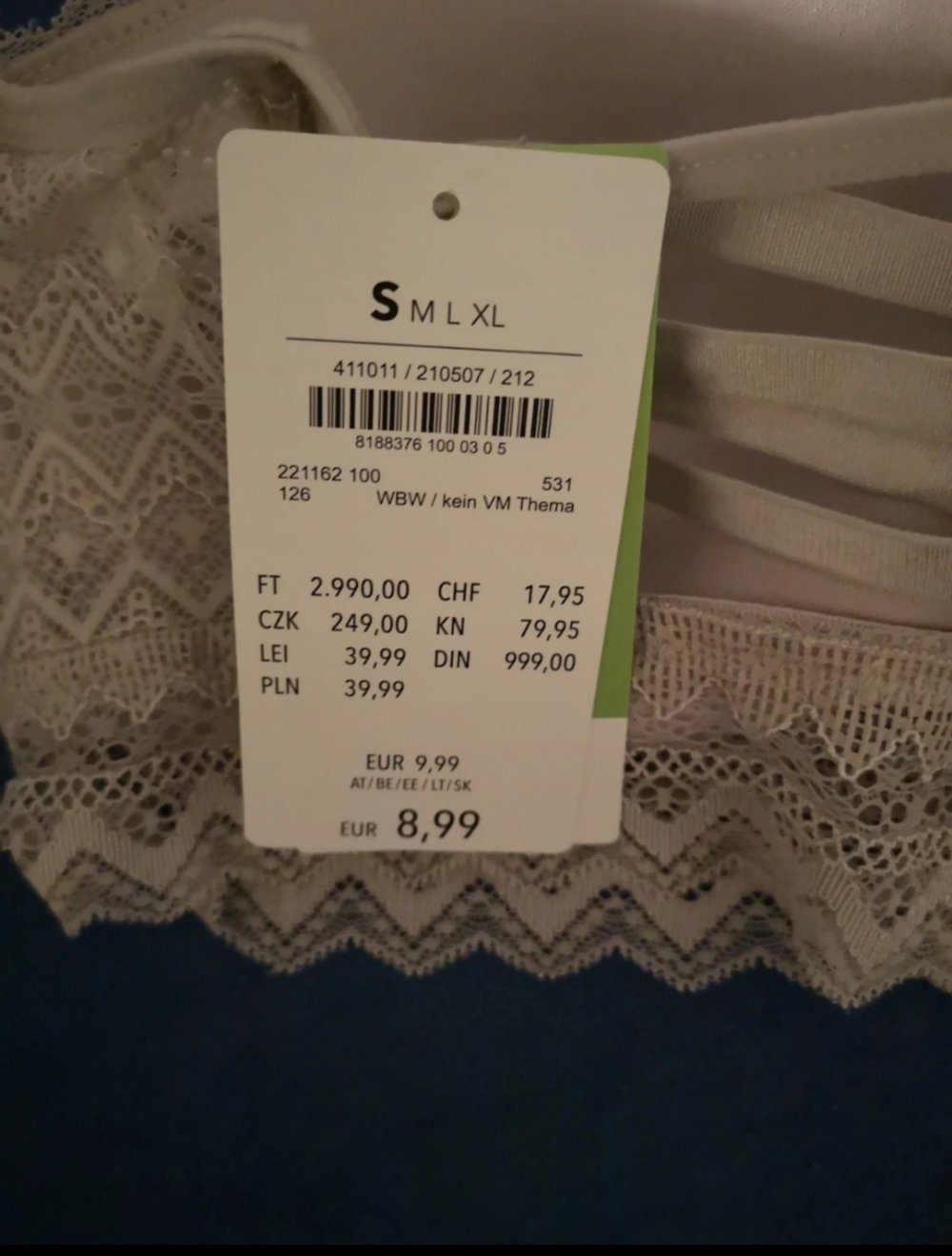Bustier mit Spitze und Push Up Gr. S