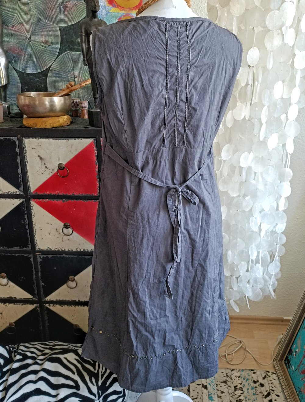 tolles Sommerkleid - Pailletten und Perlen • Esprit • Klassisch schick braun gold • 100% Cotton • 40/M