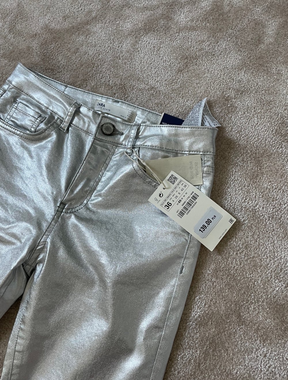 Zara silver hose