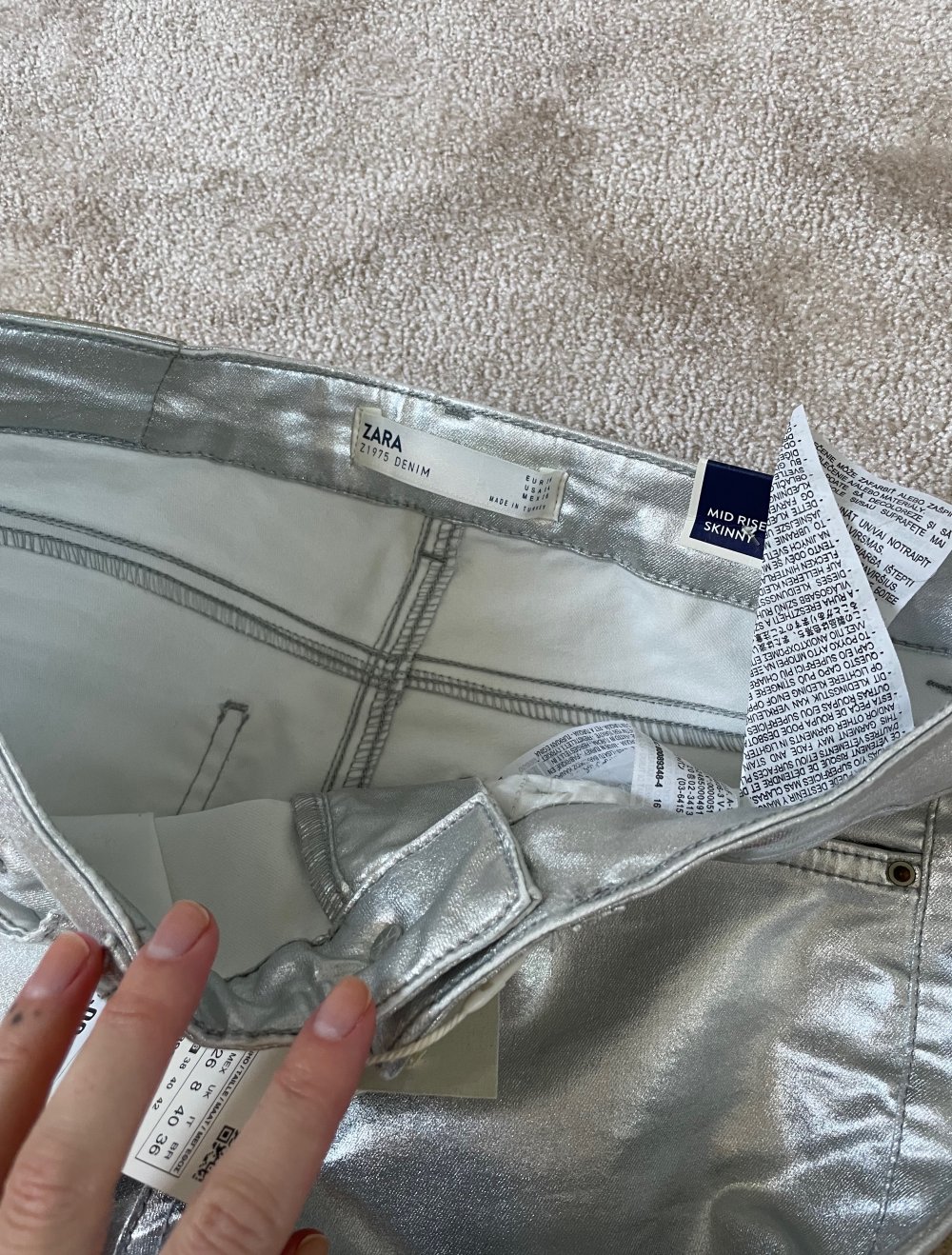 Zara silver hose