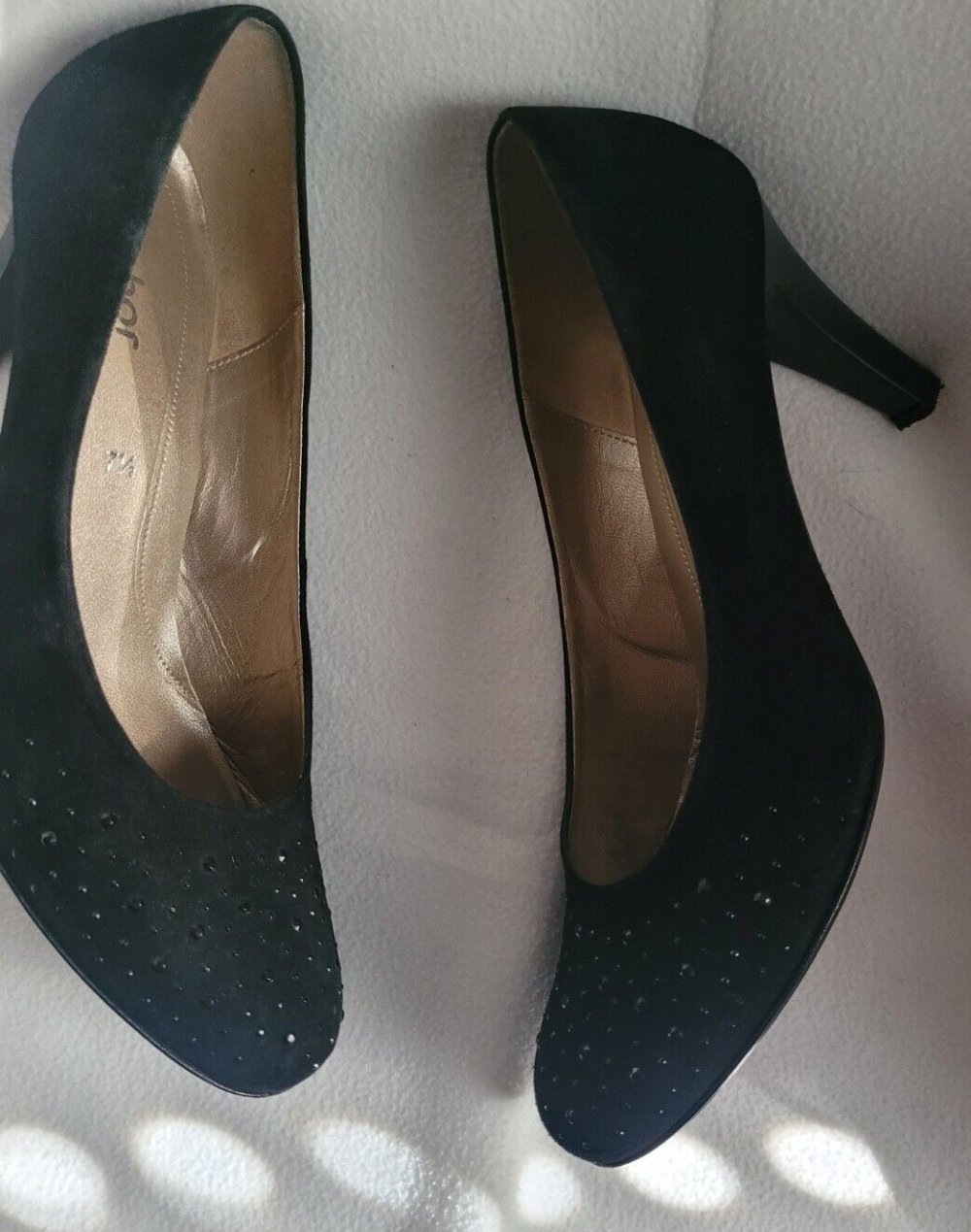 Pumps von Gabor Samtchevreau Schwarz Strass,Gr.7,5/41,5