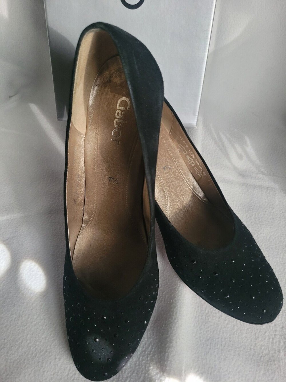 Pumps von Gabor Samtchevreau Schwarz Strass,Gr.7,5/41,5
