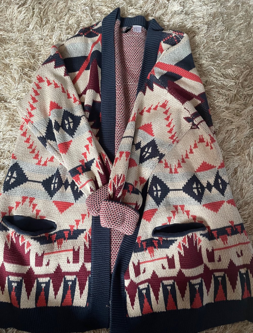 langer Strickcardigan