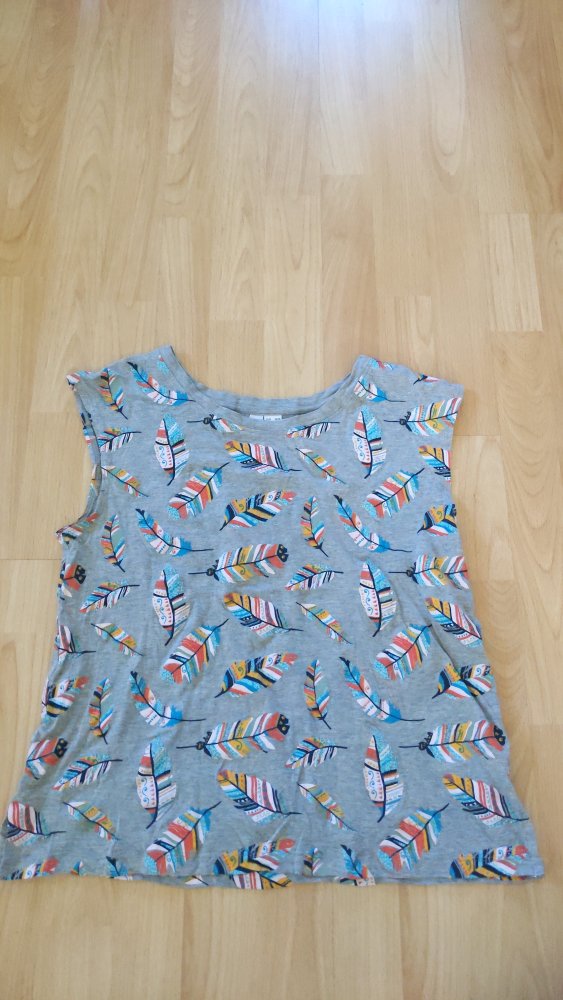 T-Shirt mit Federprint 
