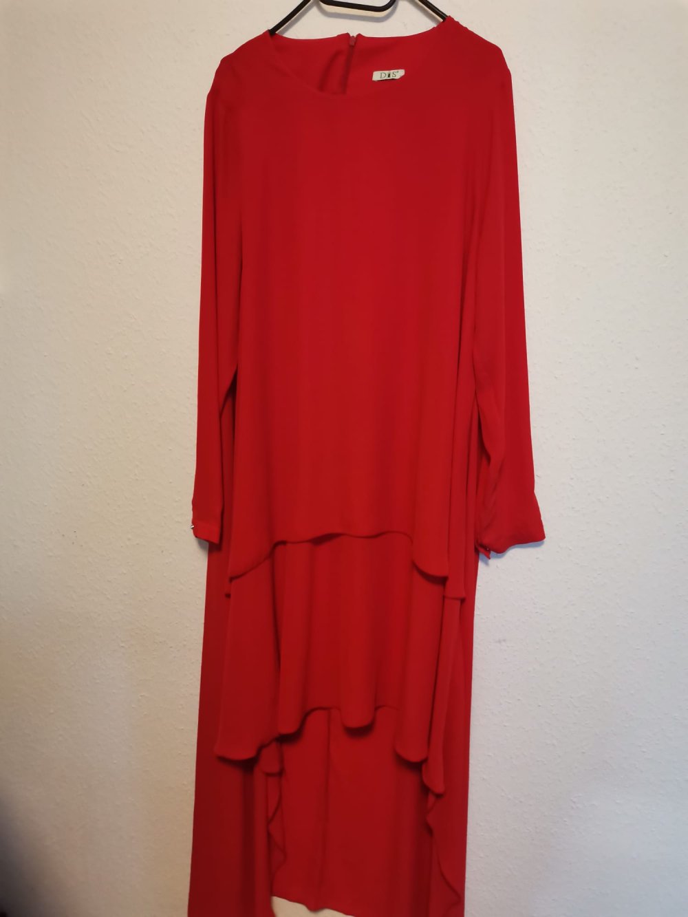 rotes Kleid asymmetrisch 44-46