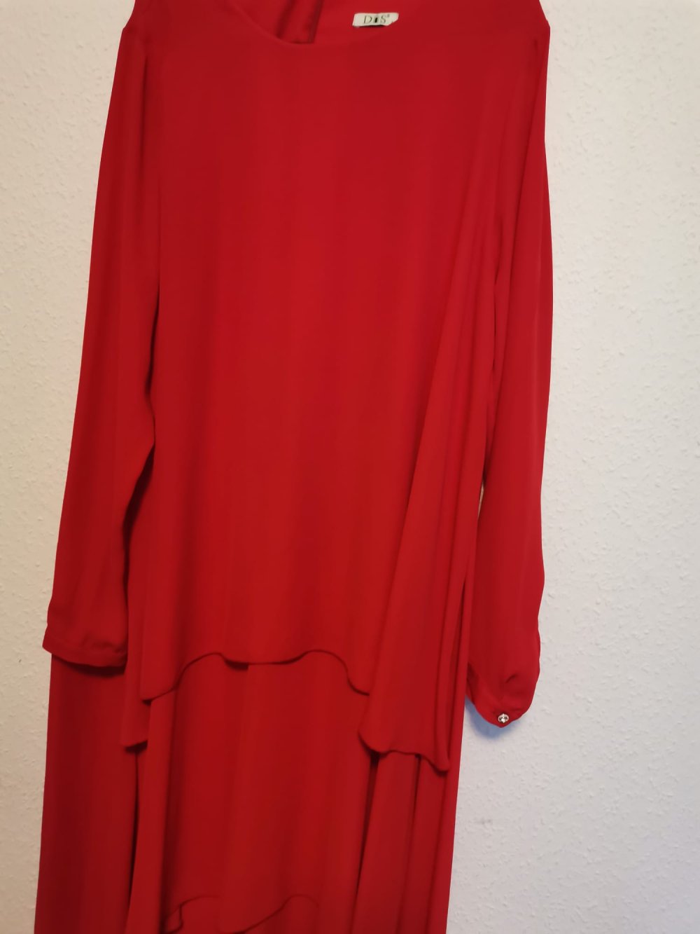 rotes Kleid asymmetrisch 44-46