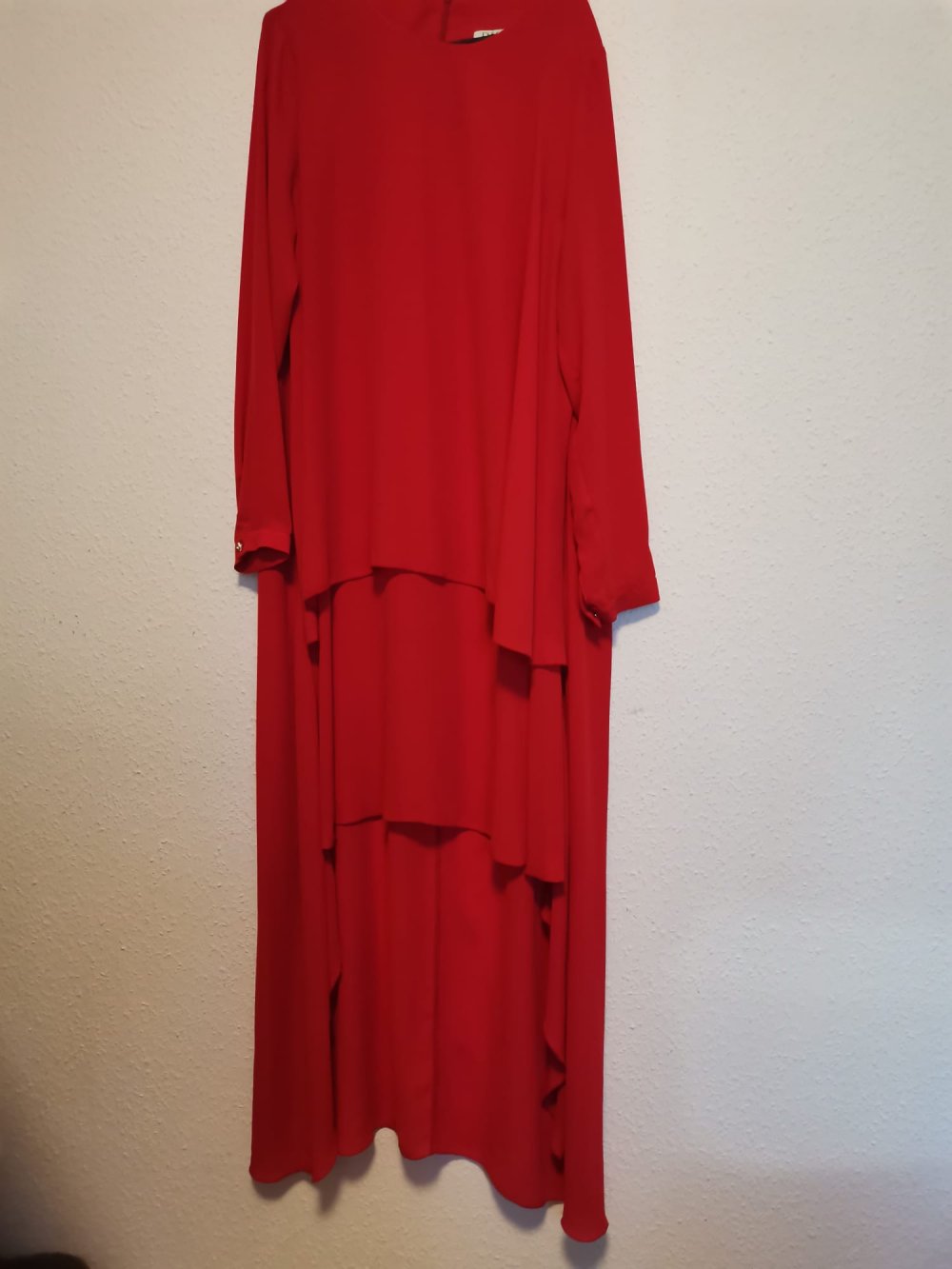 rotes Kleid asymmetrisch 44-46