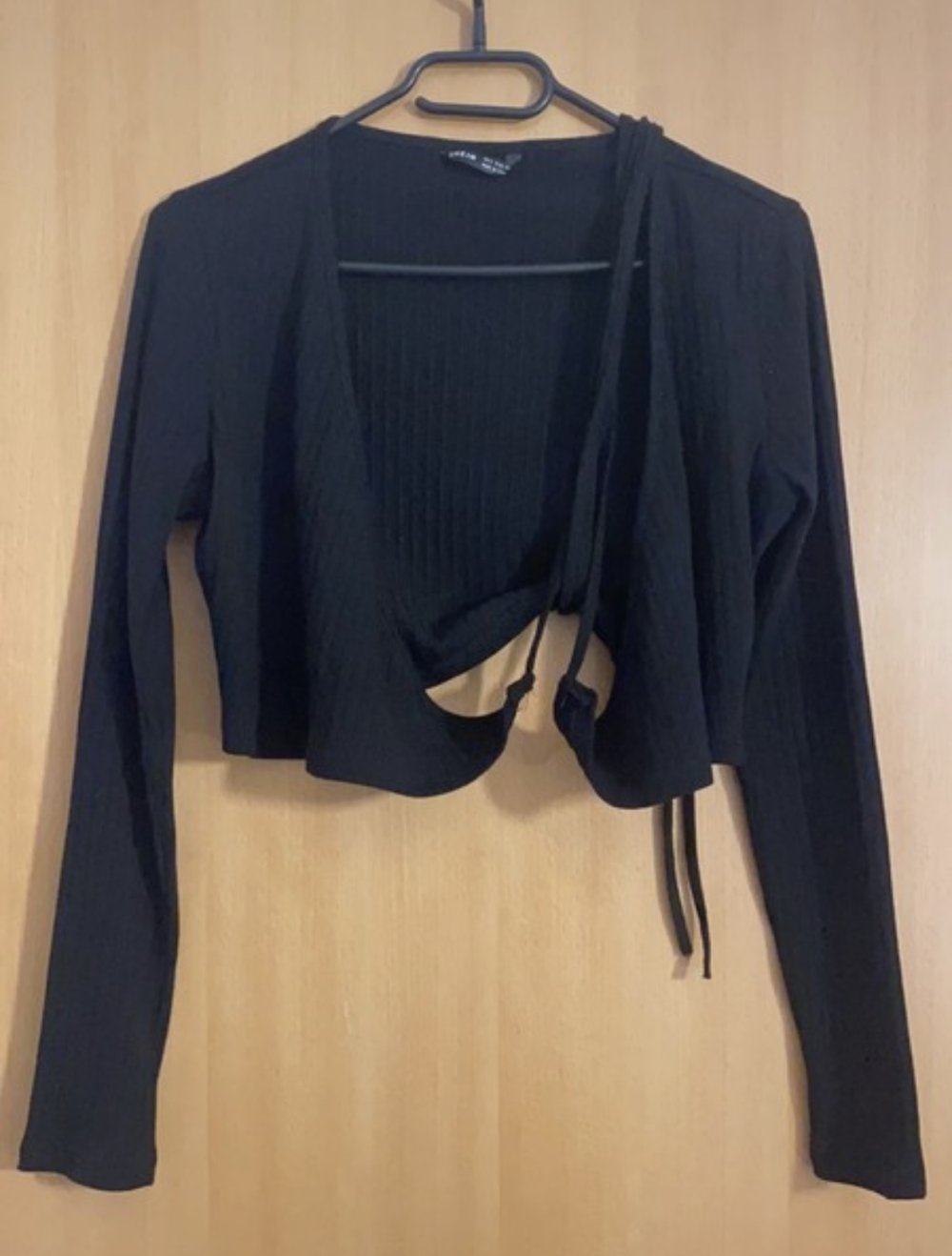 schwarzes Langarm Top