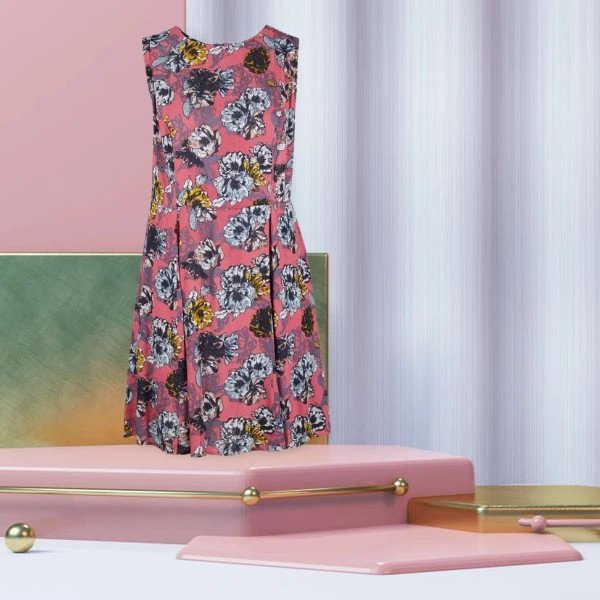 Kleid Rose Bedruckt Größe 40