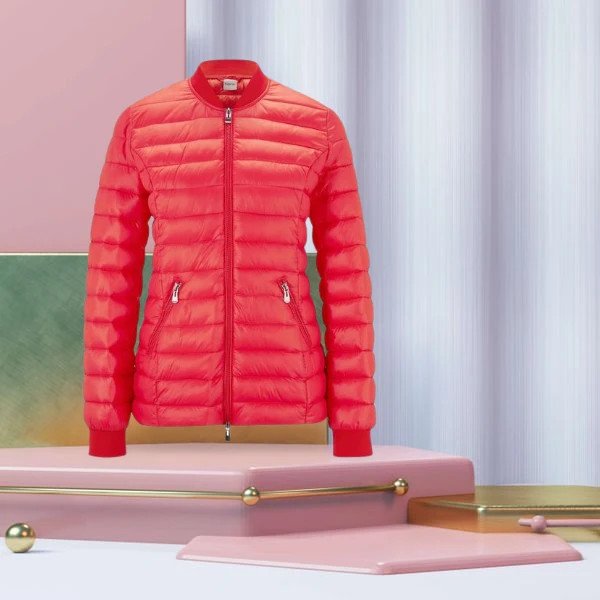 Damen Steppjacke Übergangsjacke gefüttert koralle Größe 36