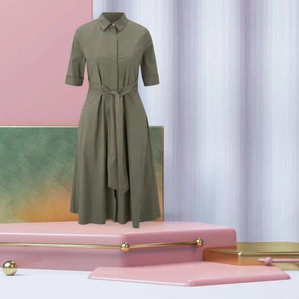 Shirtkleid Rick Cardona Oliv Größe 38