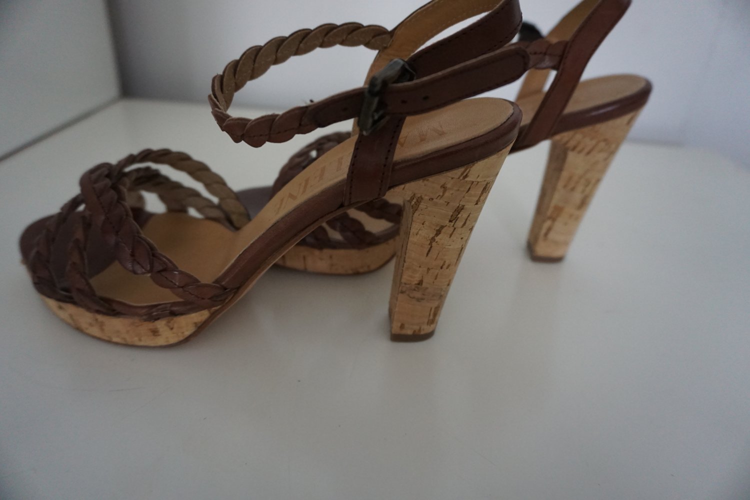 Madeleine Sandalen High Heels Gr. 38 Korkabsatz