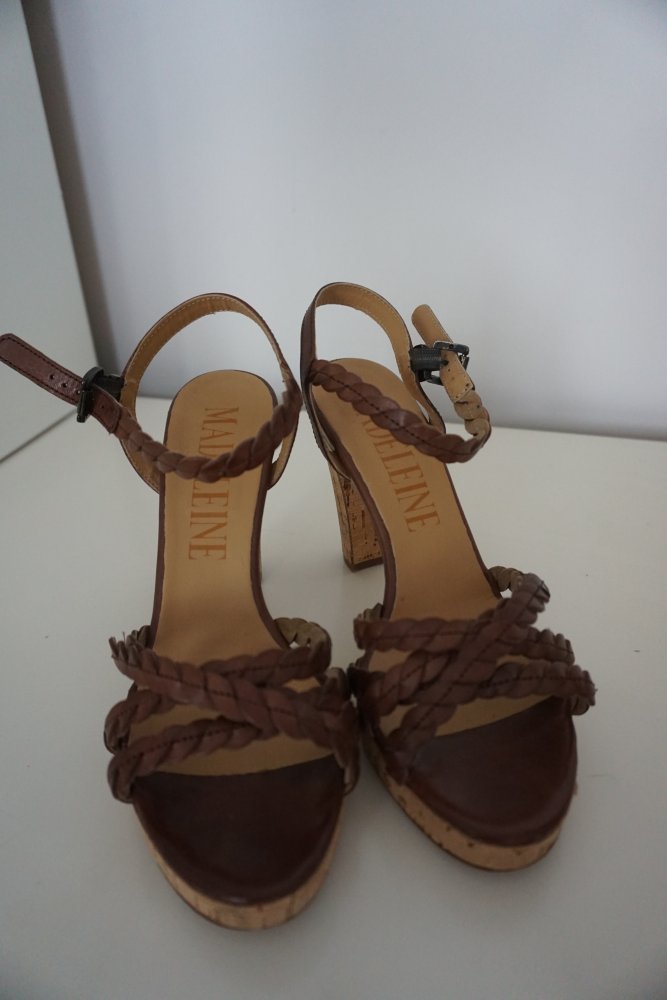 Madeleine Sandalen High Heels Gr. 38 Korkabsatz