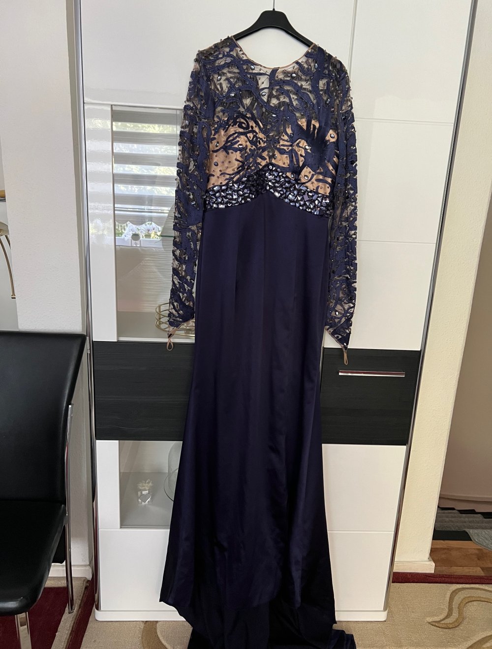 KENZEL KLEID/ABIYE GR.44 Farbe: DUNKELBLAU/VIOLETT SIEHE BILDER!