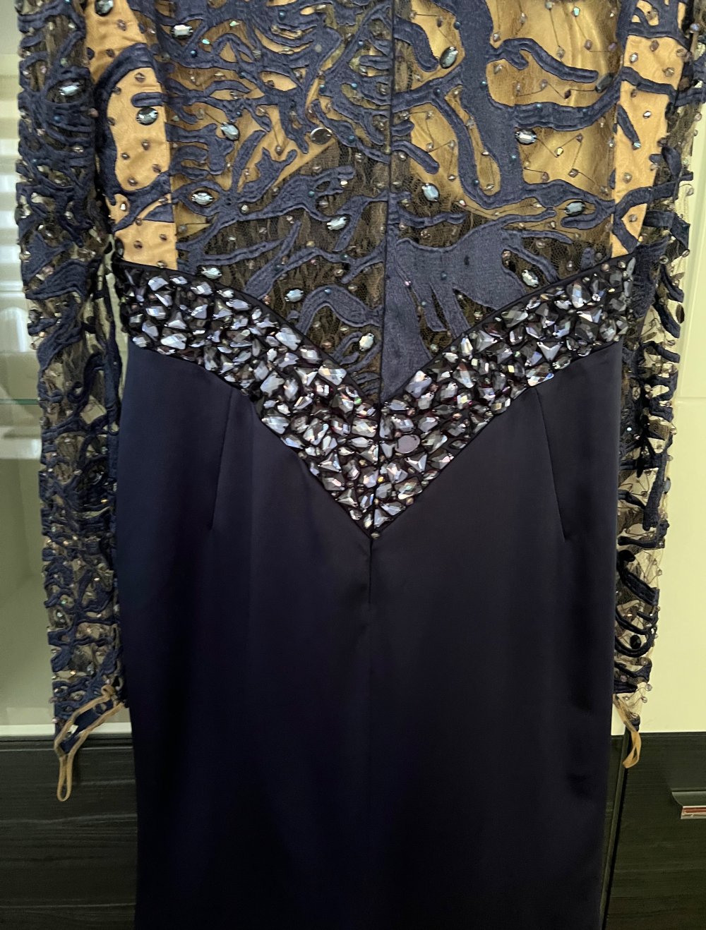 KENZEL KLEID/ABIYE GR.44 Farbe: DUNKELBLAU/VIOLETT SIEHE BILDER!