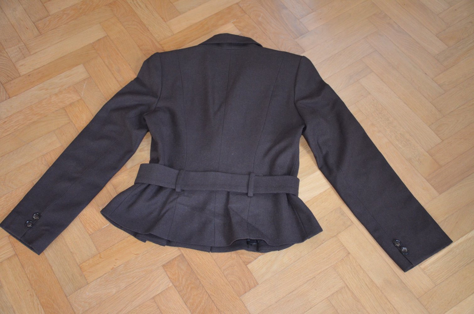 Damenblazer mit Gürtel - braun - 