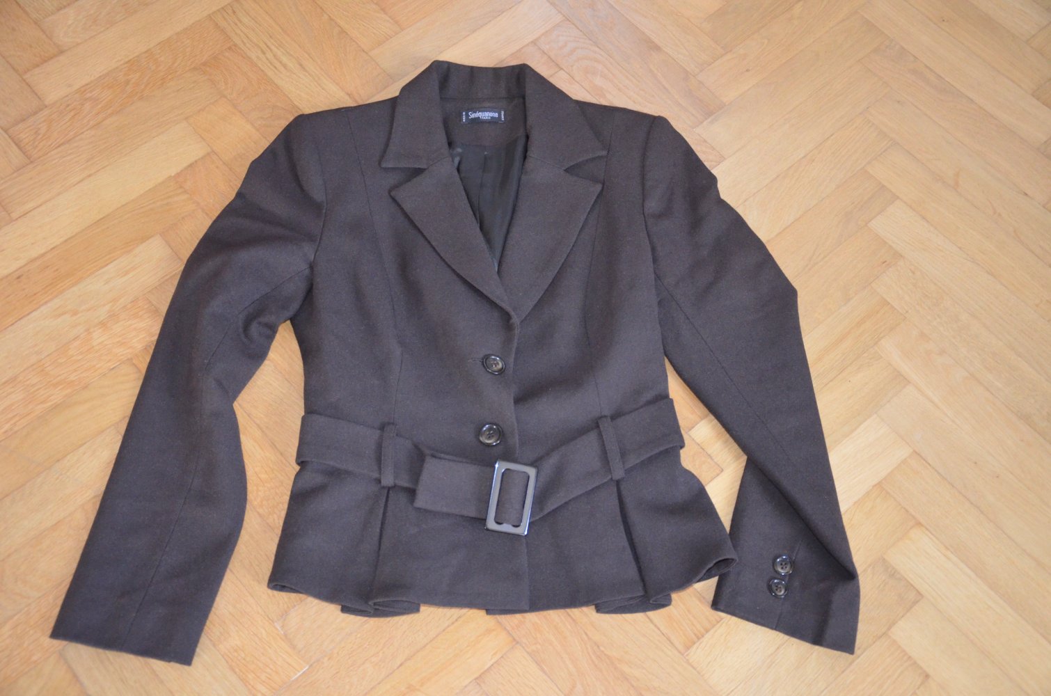 Damenblazer mit Gürtel - braun - 