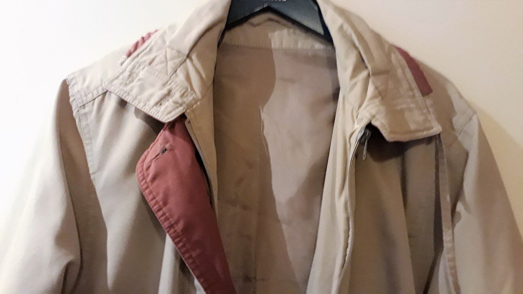 Rausverkauf!!  Hochwertige Damenjacke, Gr. 38, beige/burgunderot, nur noch 5,-€
