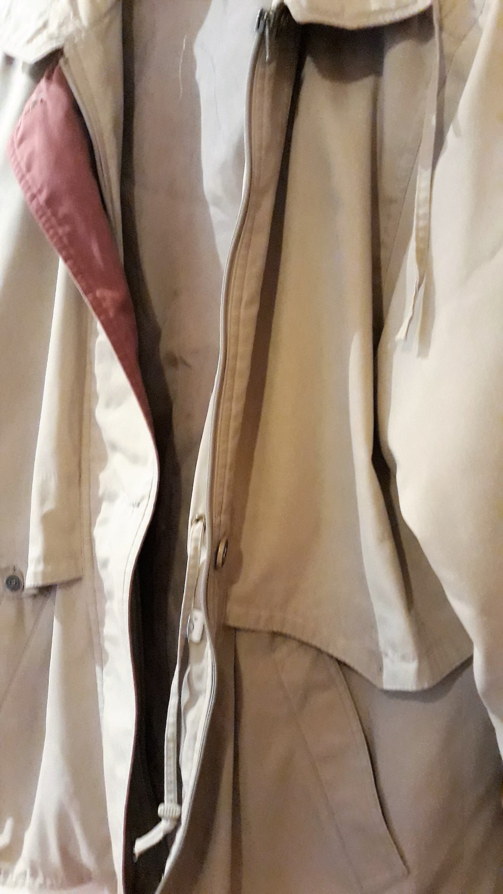 Rausverkauf!!  Hochwertige Damenjacke, Gr. 38, beige/burgunderot, nur noch 5,-€