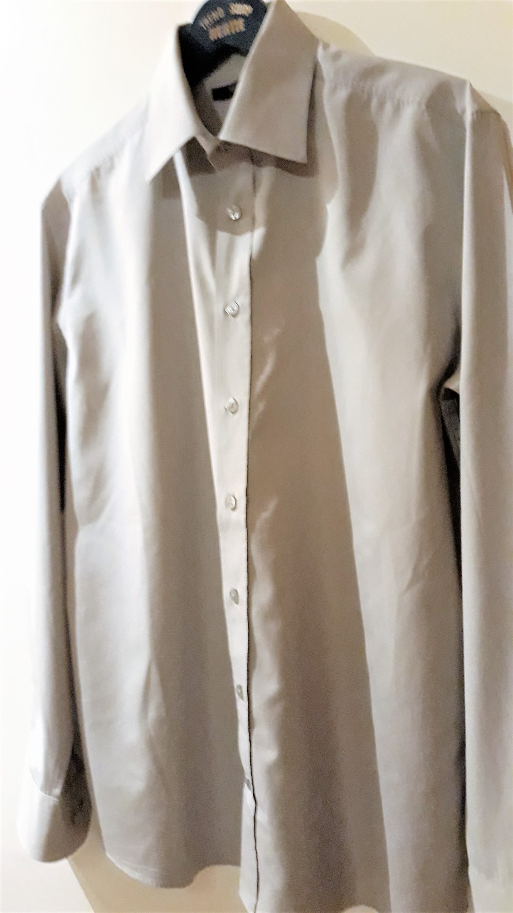 Tolles Herrenhemd von Selected, Silbergrau, Gr. L, nur 3,-€