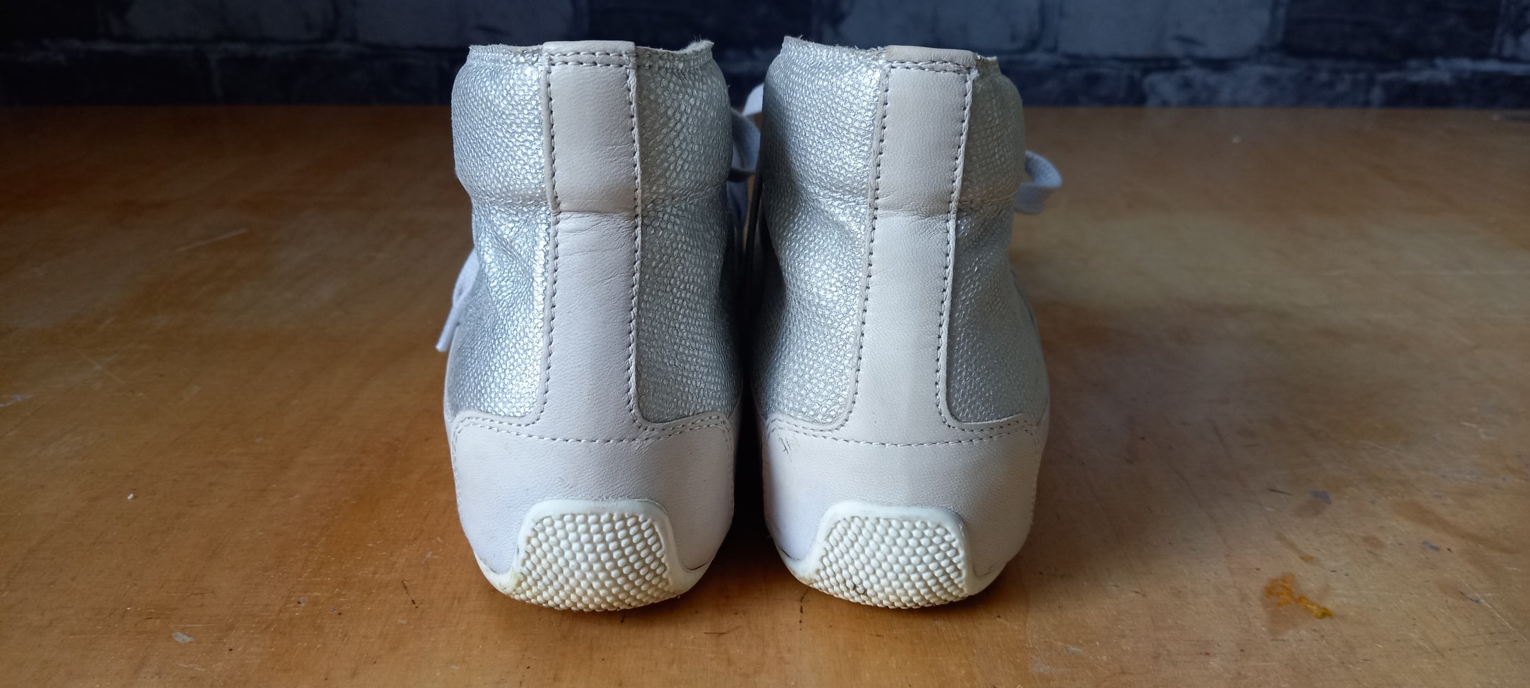 Candice Cooper Sneaker Gr. 39 Leder silber grau