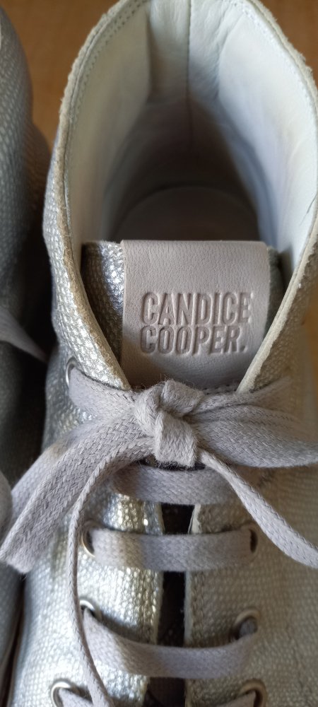 Candice Cooper Sneaker Gr. 39 Leder silber grau