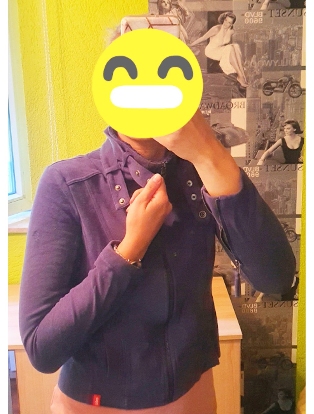 Jacke Strickjacke blau