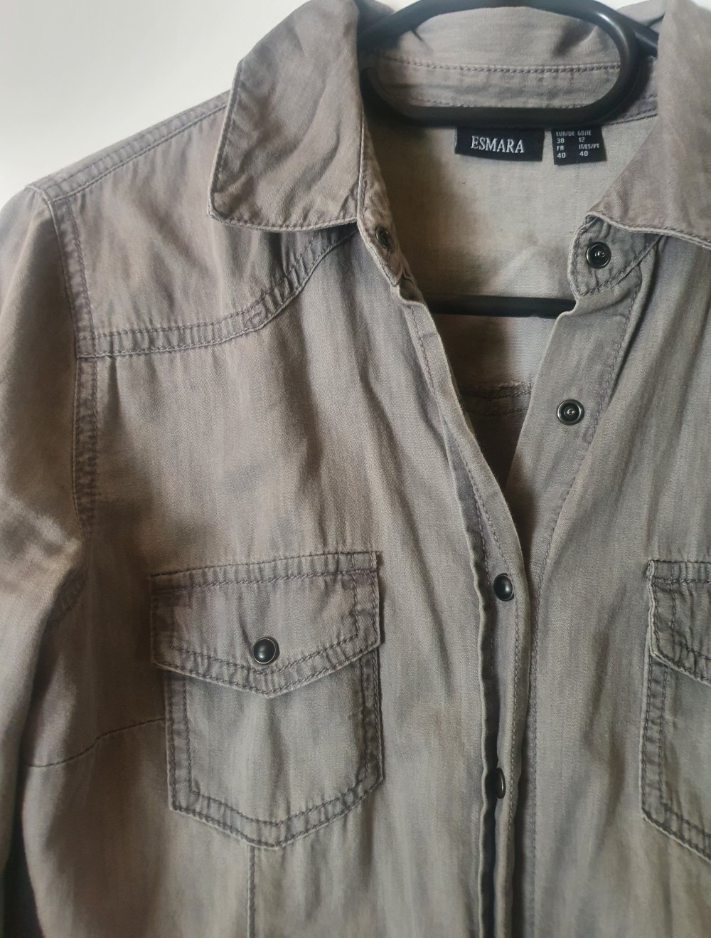 Jeansjacke Jeanshemd grau