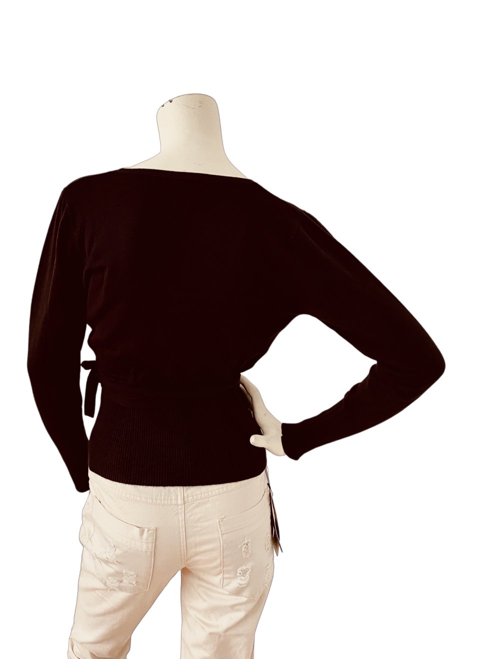 Zero, Strickpulli, Wickeloptik, dunkelbraun, Gr 38