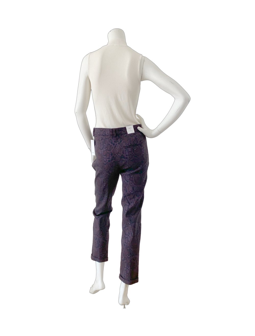 Brax, Hose, Maron, Lila, Leopardenprint, Gr 34, neu, NP 99,95€