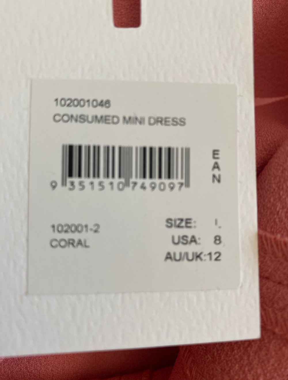 C/MEO, Minikleid, stretch, lachsfarben, Gr. L, neu, NP 169€