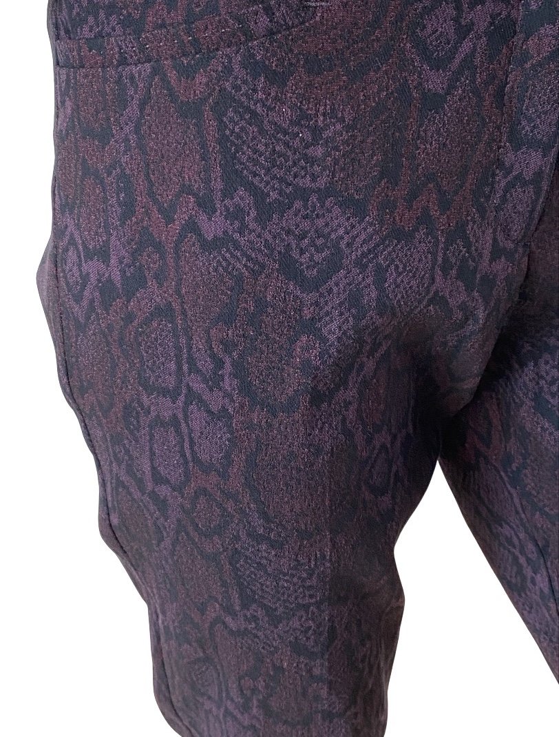 Brax, Hose, Maron, Lila, Leopardenprint, Gr 34, neu, NP 99,95€