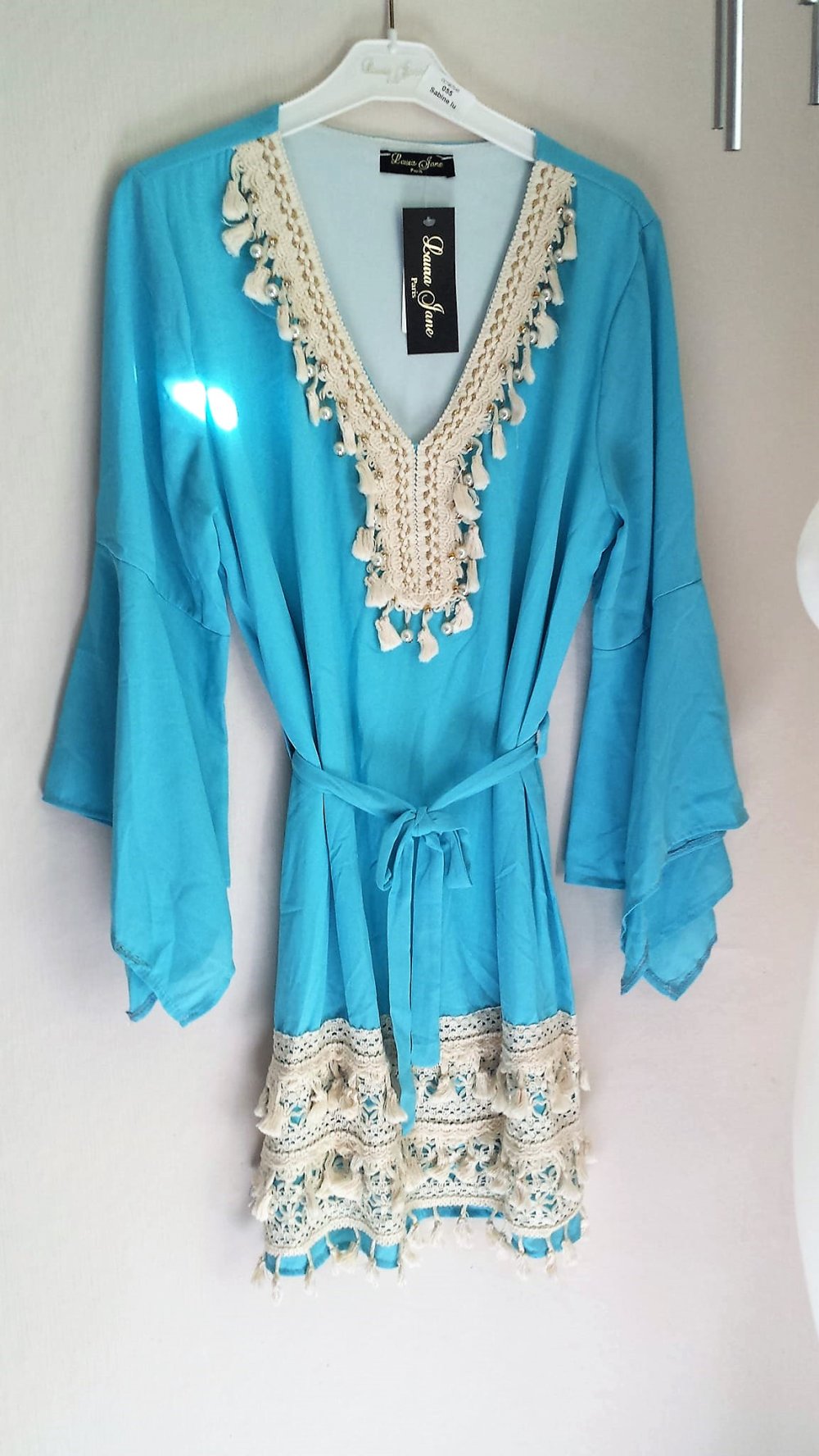 Boho Hippie Ibiza Bluse Tunika Hochwertig Größe 36/40