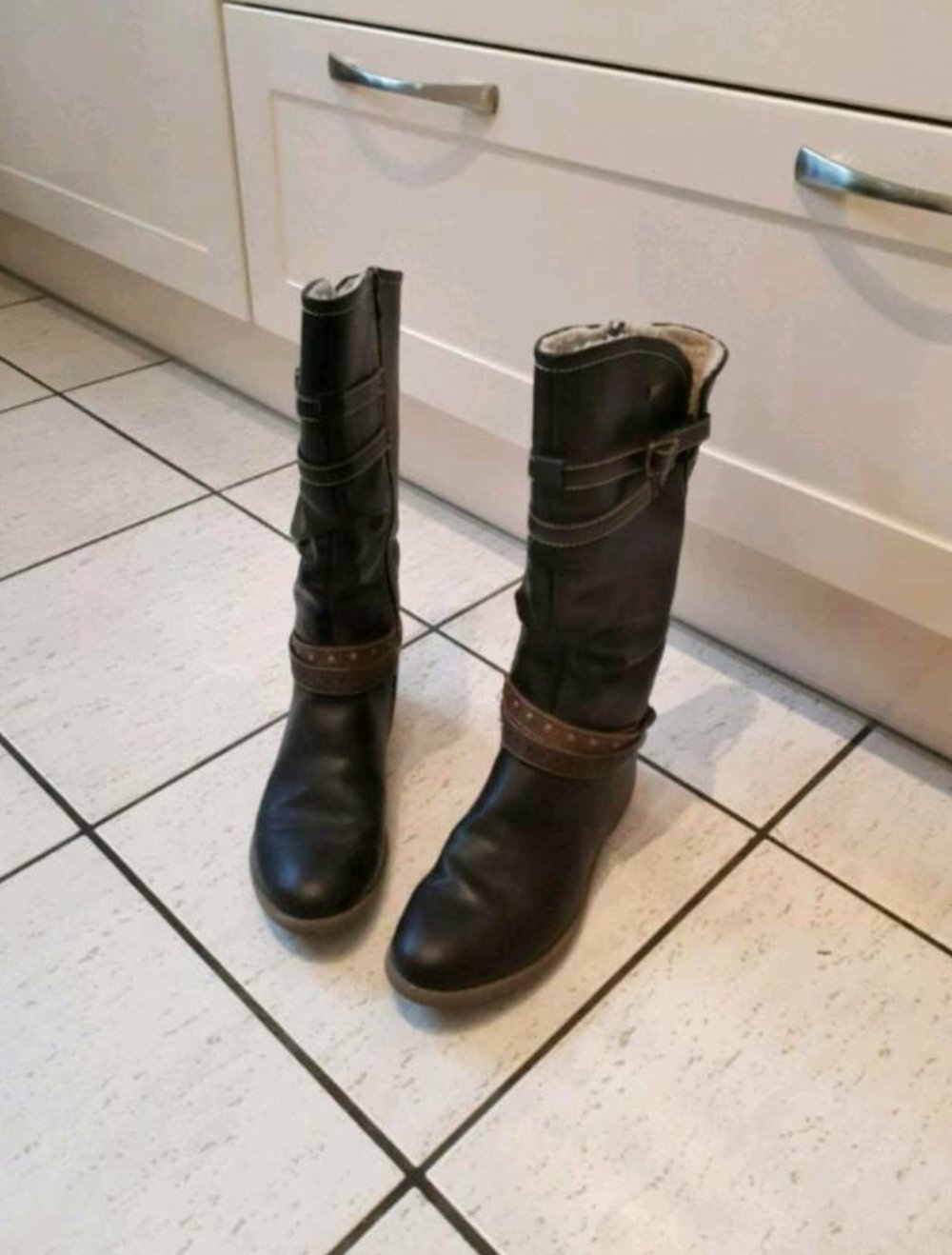 neuwertige Stiefel von S-Oliver Gr 39 Braun gefüttert