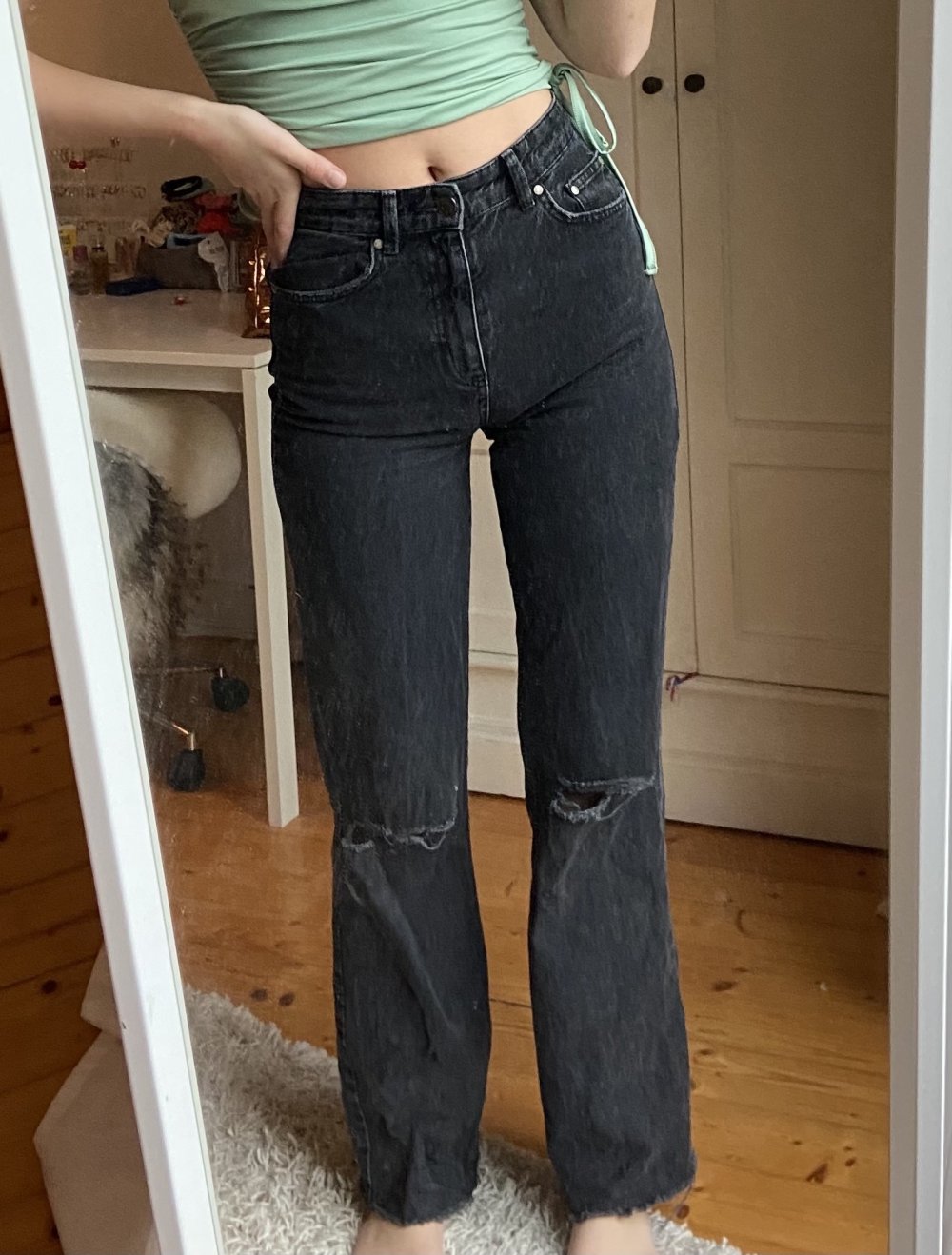 Stradivarius Straight leg jeans Schwarz