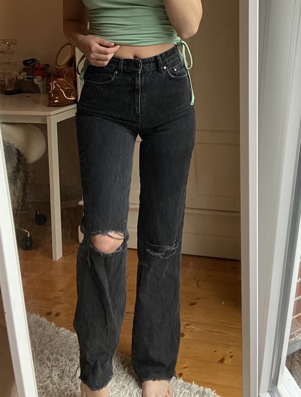 Stradivarius Straight leg jeans Schwarz