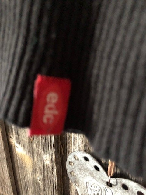 edc Langarmpulli, schwarz, XL
