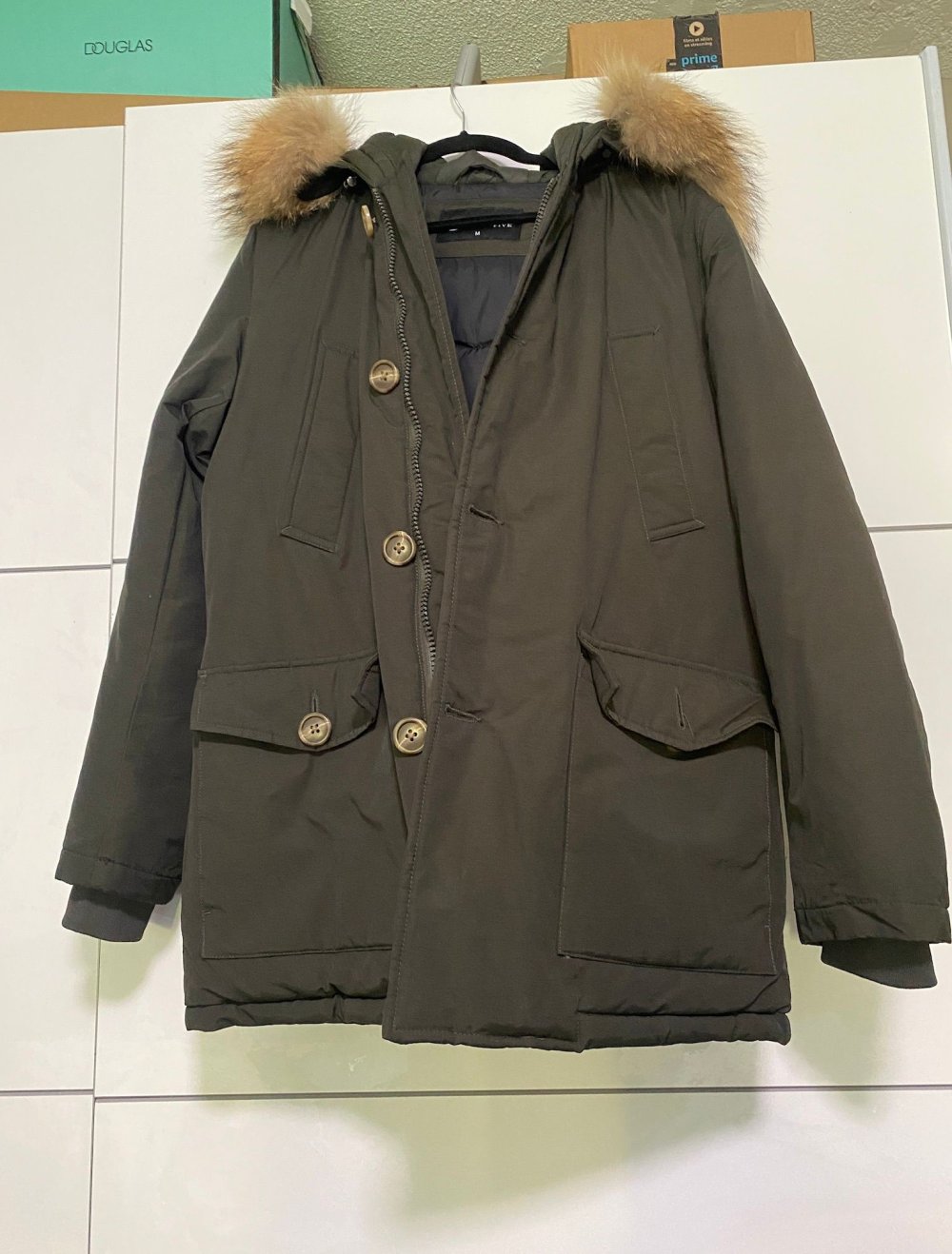 EightyFive Winterjacke mit Pelz in Olivgrün