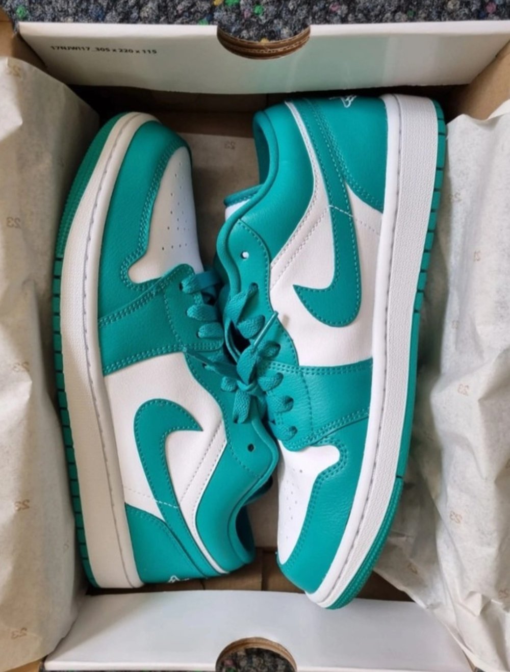 Air Jordan 1 LOW Türkis (Größe 42.5)