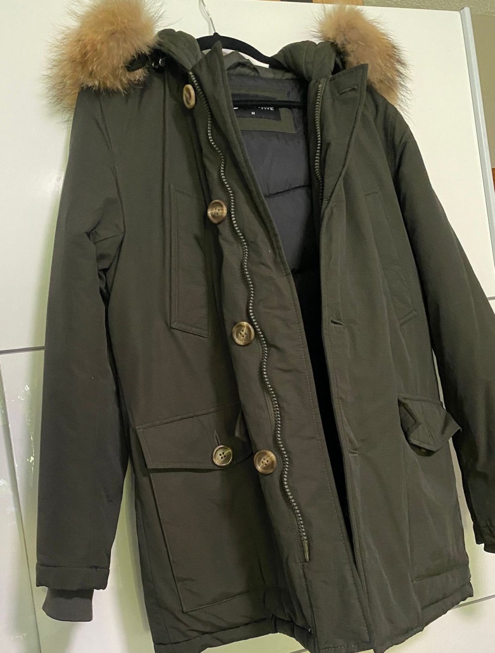EightyFive Winterjacke mit Pelz in Olivgrün