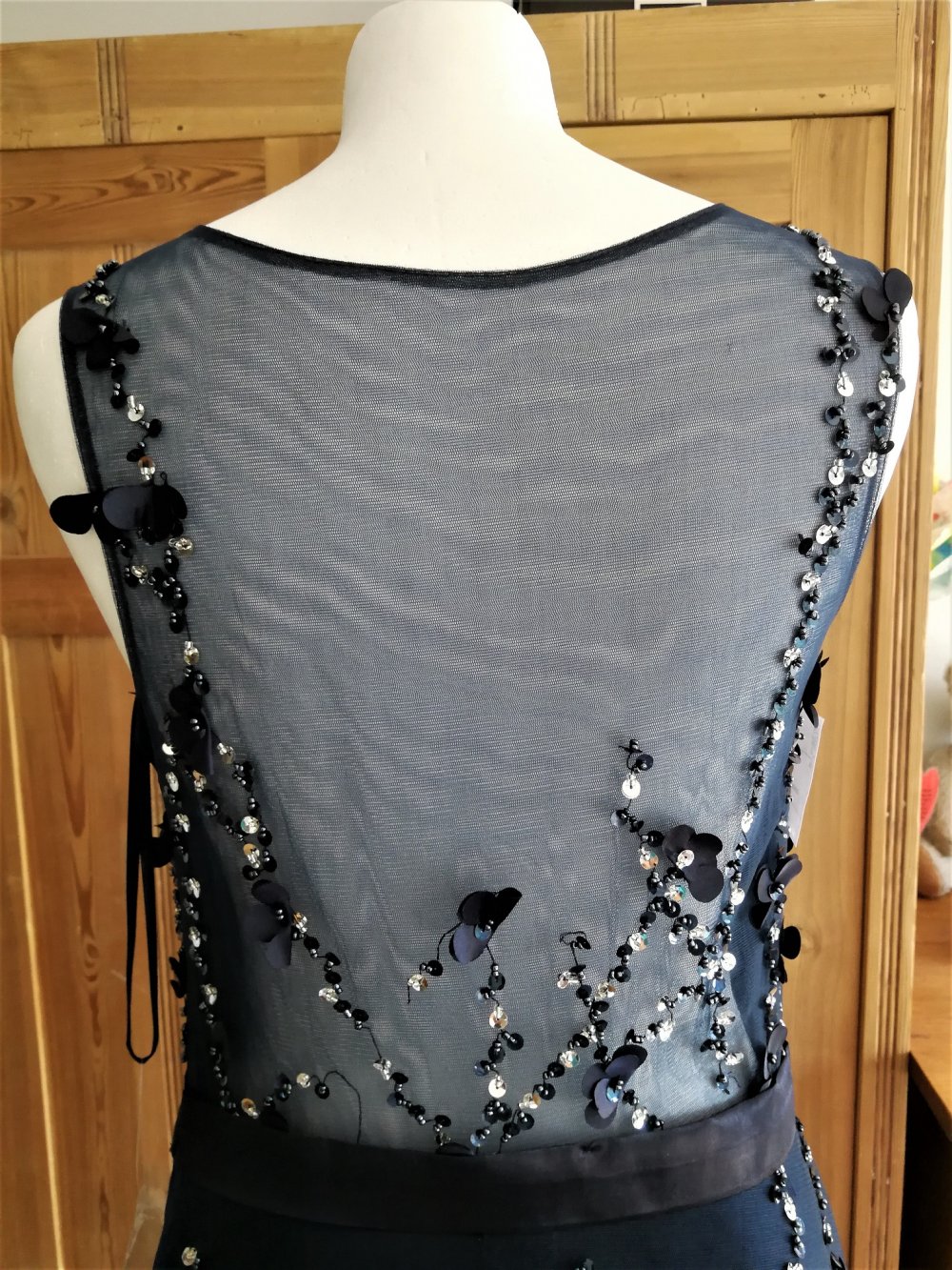 Ballkleid - blau transparent 