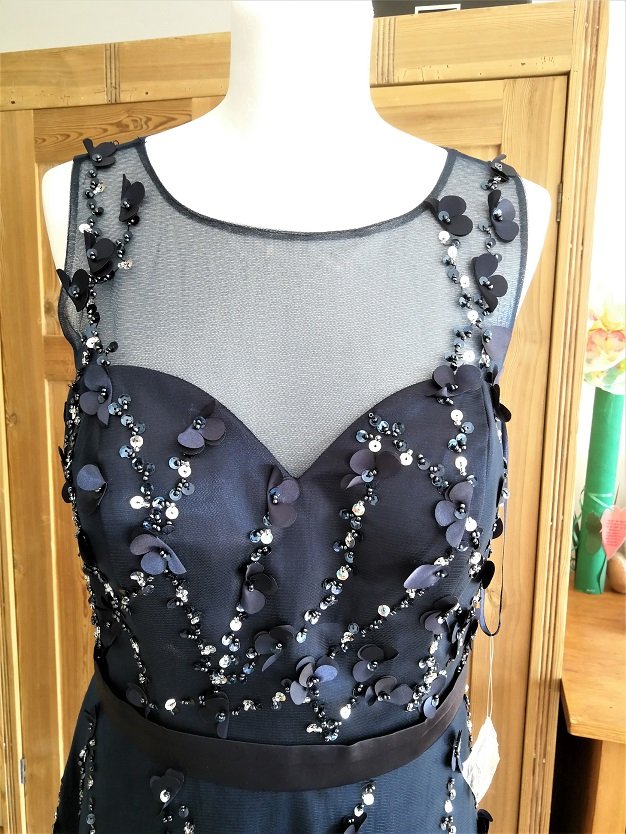 Ballkleid - blau transparent 
