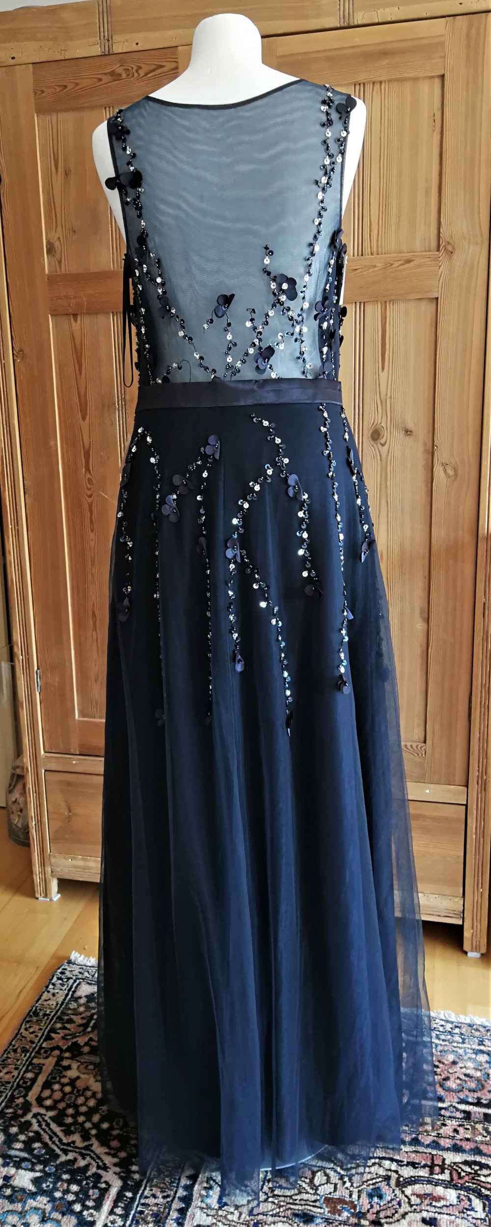 Ballkleid - blau transparent 