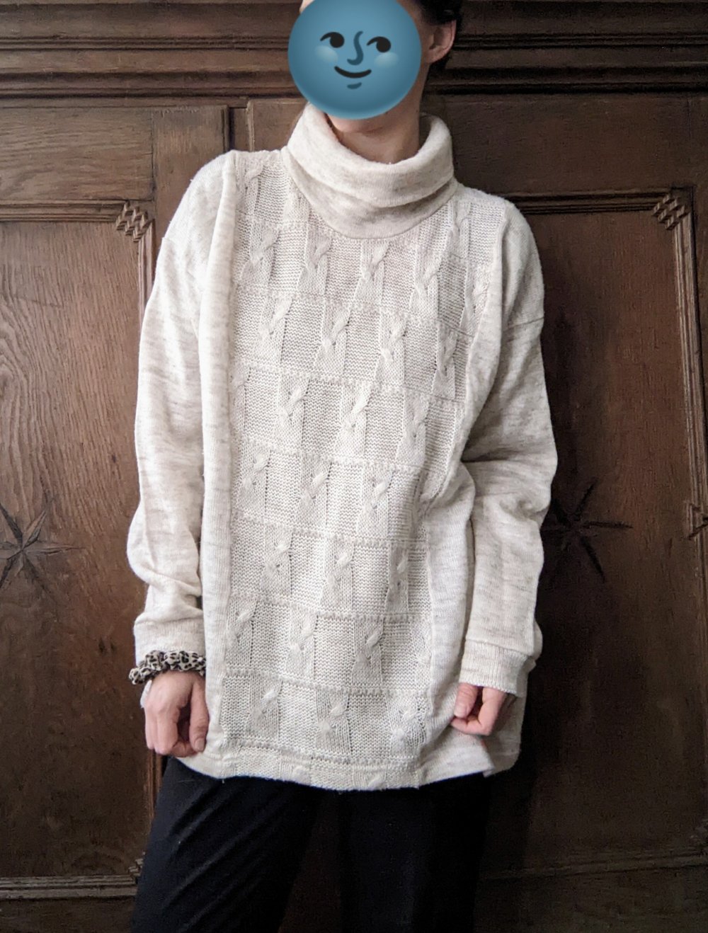 Zopfstrick Pullover cremeweiß