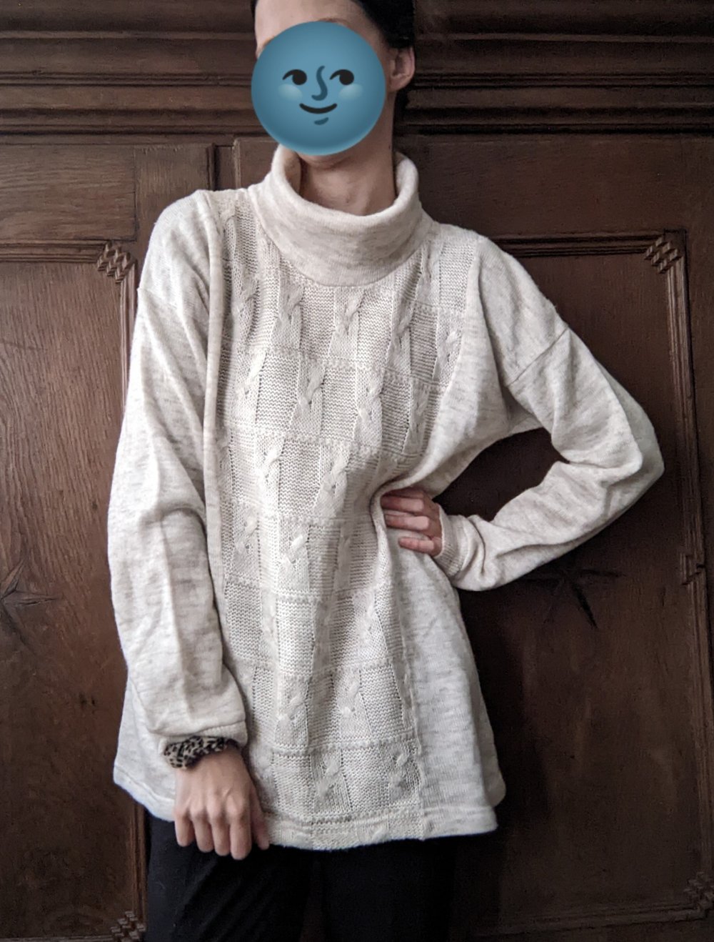Zopfstrick Pullover cremeweiß