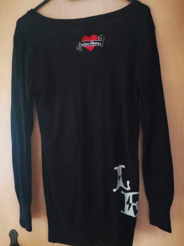 Listen Flavor long Pullover S-M visual kei J-rock Japan Emo kawaii